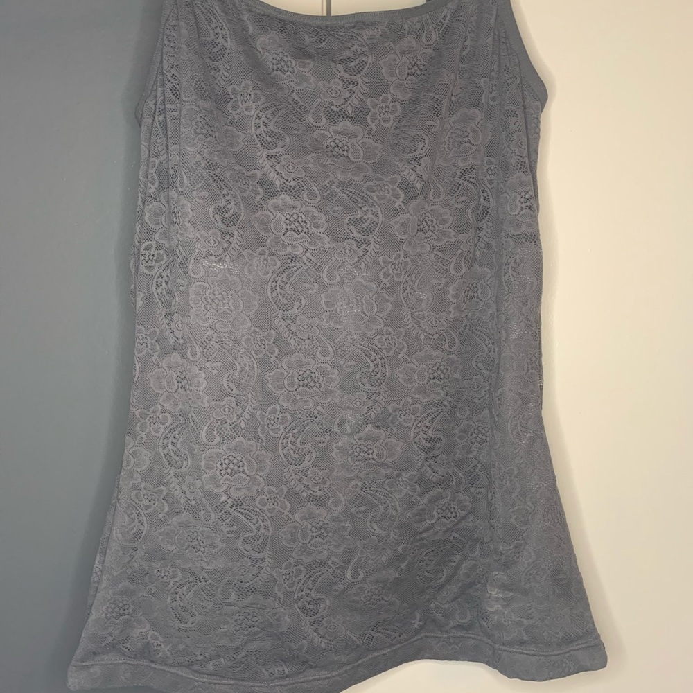 Grey lace cami